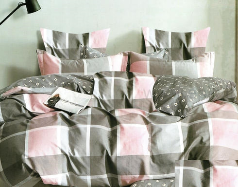 Satino medvilnės patalynės komplektas "Rhombus Velvet"